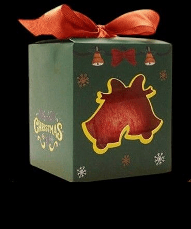 🔔 Boîte à Bougie de Noël Verte – Cloches Dorées