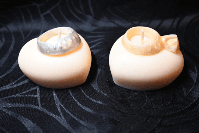 Fondant Cœur &amp; Alliance – Cadeau romantique en cire artisanale
