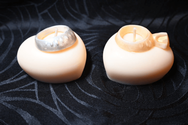 Fondant Cœur & Alliance – Cadeau romantique en cire artisanale